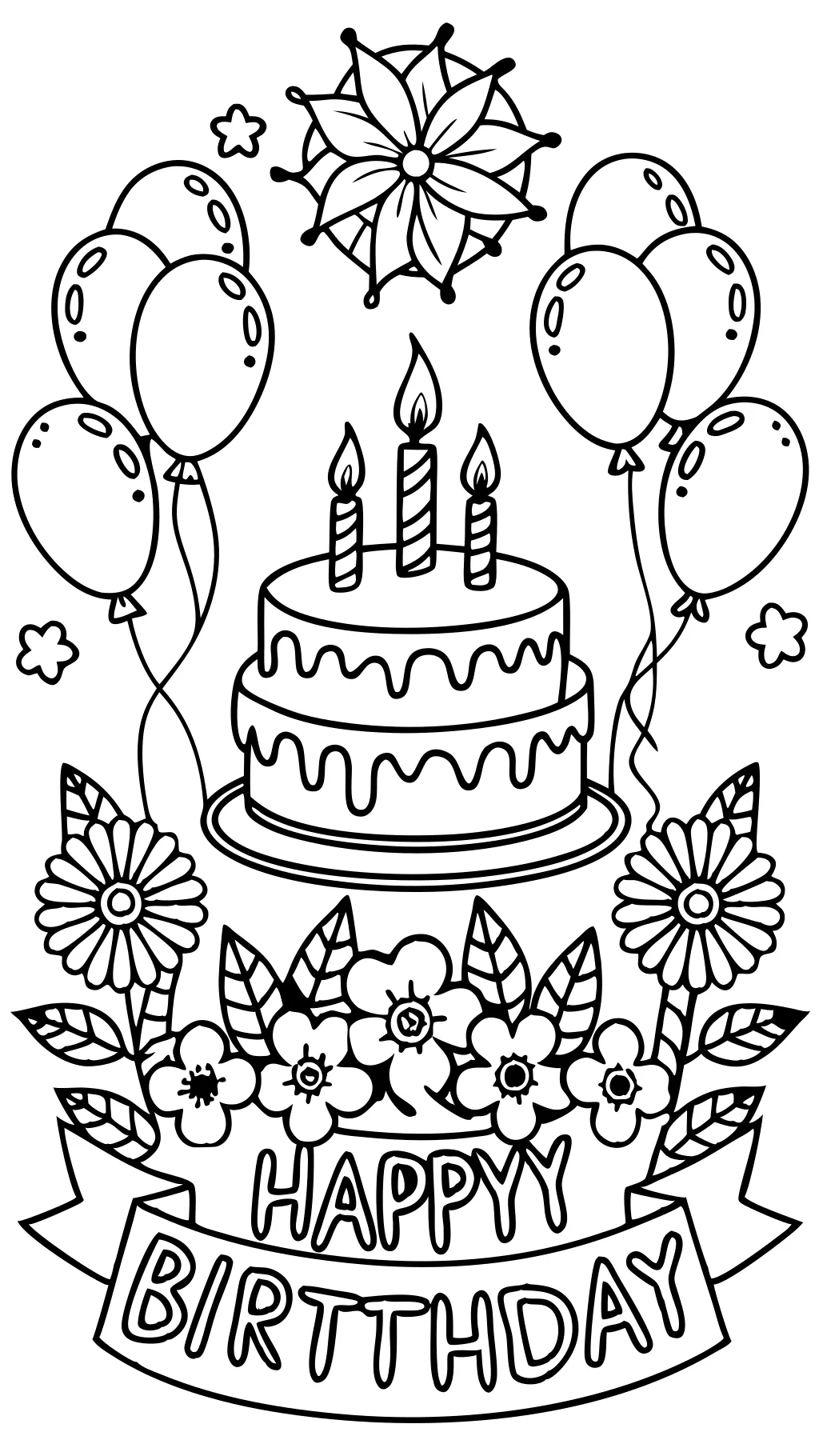 adult coloring pages happy birthday